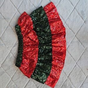 Fantastic Fawn Green/Red Green Sequin Skort, Great Condition, Women's Size Large